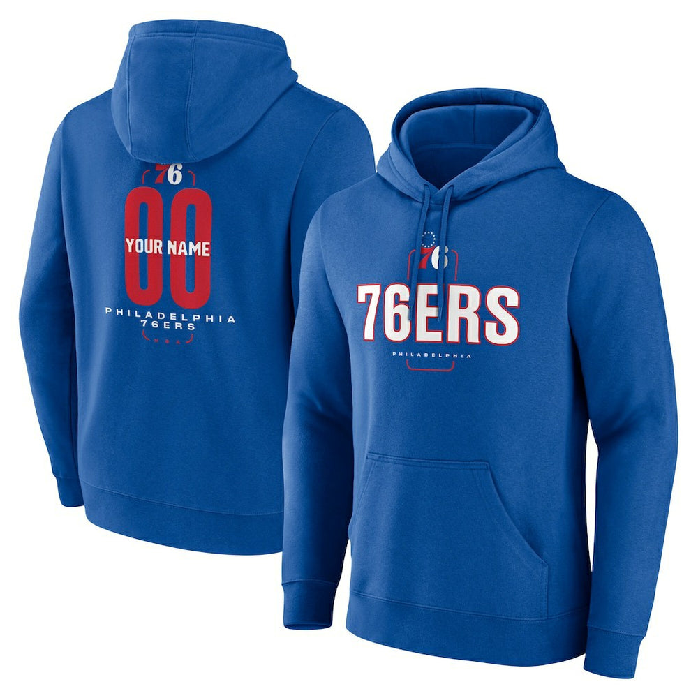 Philadelphia 76ers Center Court Name & Number Custom Hoodie