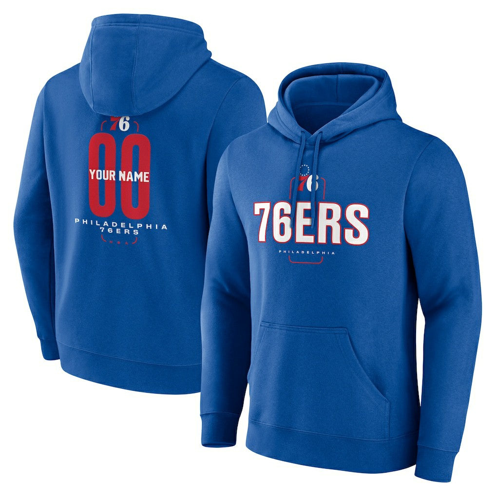 Philadelphia 76ers Center Court Name & Number Custom Hoodie