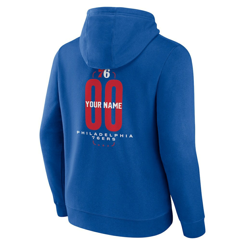 Philadelphia 76ers Center Court Name & Number Custom Hoodie