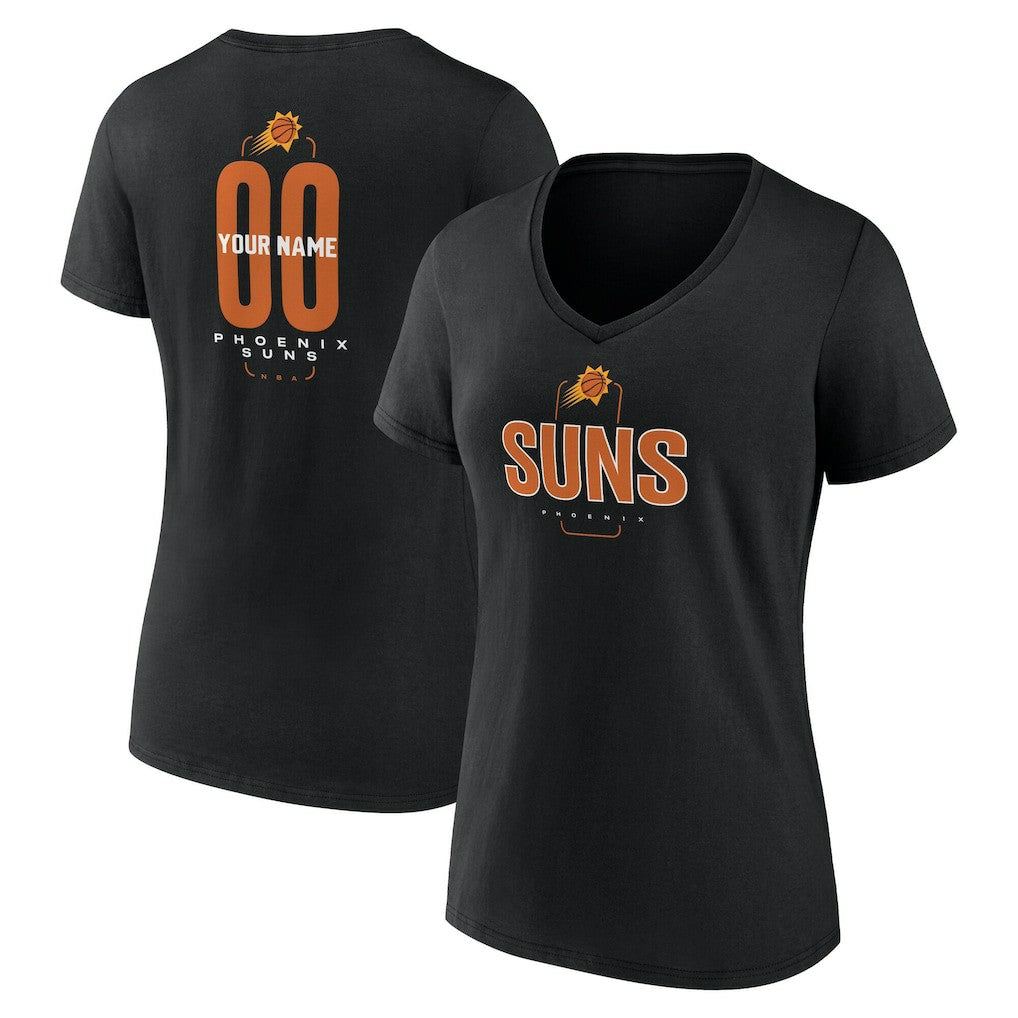 Phoenix Suns Women's Center Court Name & Number Custom V-Neck T-Shirt sale