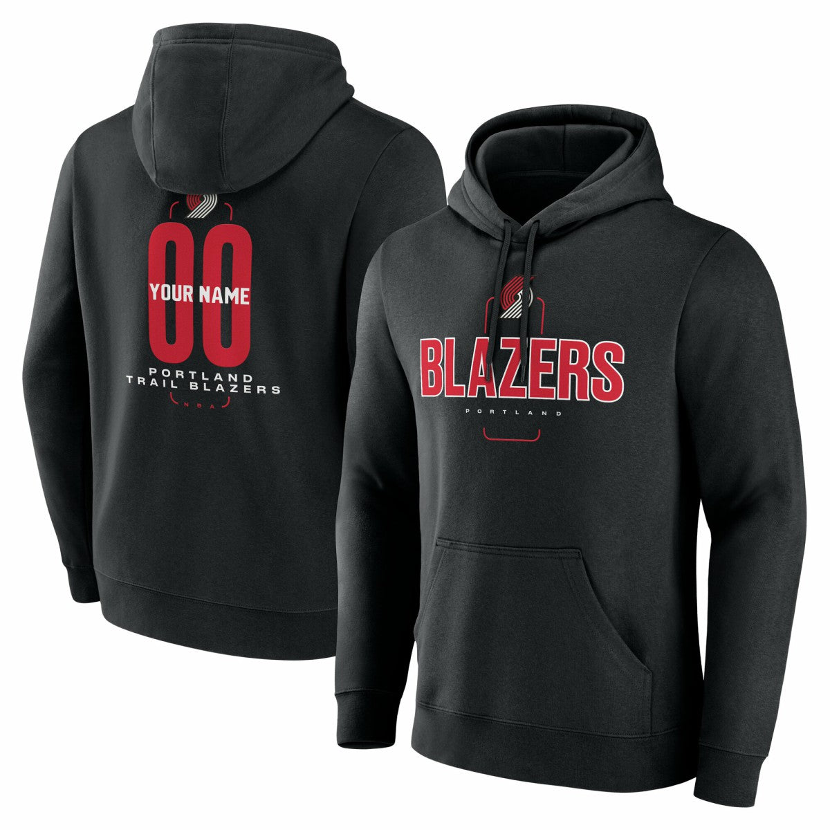 Portland Trail Blazers Center Court Name & Number Custom Hoodie