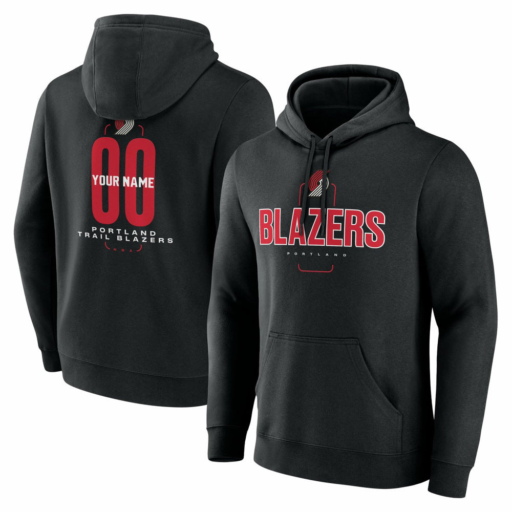 Portland Trail Blazers Center Court Name & Number Custom Hoodie
