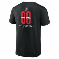 Portland Trail Blazers Center Court Name & Number Custom T-Shirt