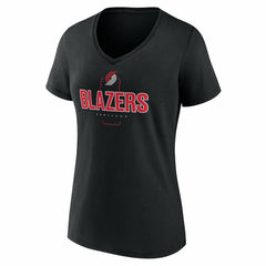 Portland Trail Blazers Women's Center Court Name & Number Custom V-Neck T-Shirt