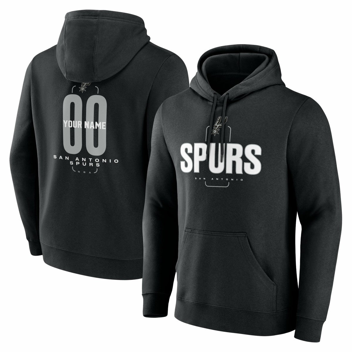 San Antonio Spurs Center Court Name & Number Custom Hoodie