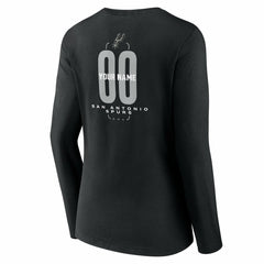San Antonio Spurs Women's Center Court Name & Number Custom Long Sleeve V-Neck T-Shirt