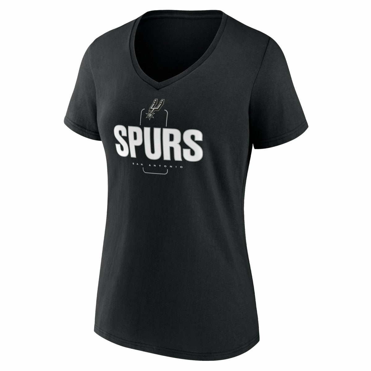 San Antonio Spurs Women's Center Court Name & Number Custom V-Neck T-Shirt