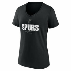 San Antonio Spurs Women's Center Court Name & Number Custom V-Neck T-Shirt
