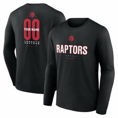 Toronto Raptors Center Court Name & Number Custom Long Sleeve T-Shirt