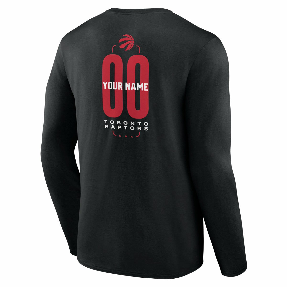 Toronto Raptors Center Court Name & Number Custom Long Sleeve T-Shirt
