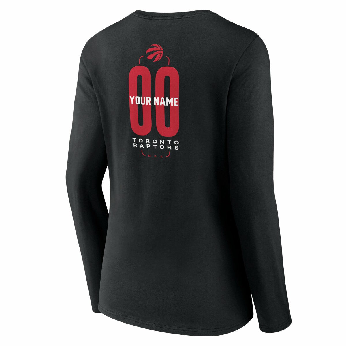 Toronto Raptors Women's Center Court Name & Number Custom Long Sleeve V-Neck T-Shirt