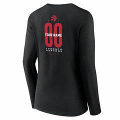 Toronto Raptors Women's Center Court Name & Number Custom Long Sleeve V-Neck T-Shirt