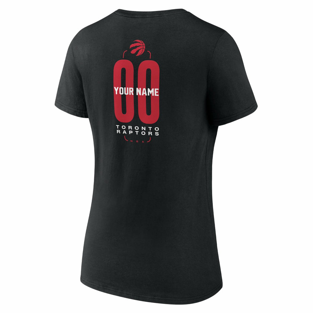 Toronto Raptors Women's Center Court Name & Number Custom V-Neck T-Shirt