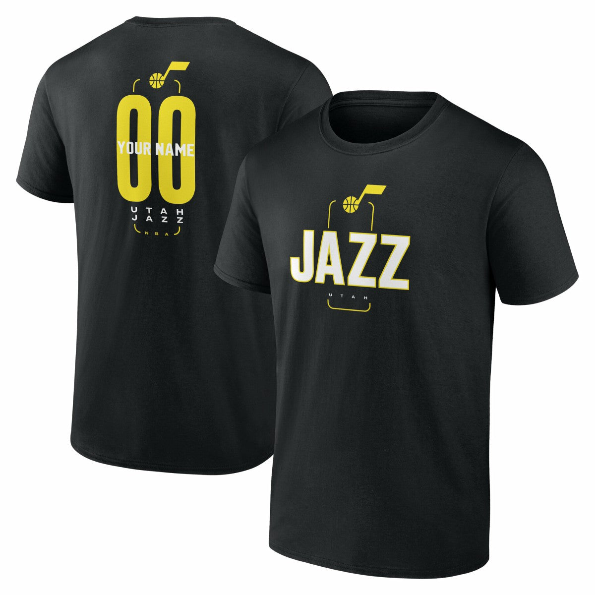 Utah Jazz Center Court Name & Number Custom T-Shirt