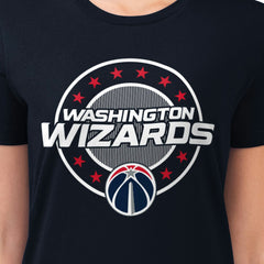 Washington Wizards G-III 4Her by Carl Banks Women's Super-Slim Lightweight Pinstripe Circle Graphic T-Shirt