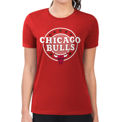 Chicago Bulls G-III 4Her by Carl Banks Women's Super-Slim Lightweight Pinstripe Circle Graphic T-Shirt sale