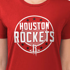 Houston Rockets G-III 4Her by Carl Banks Women's Super-Slim Lightweight Pinstripe Circle Graphic T-Shirt