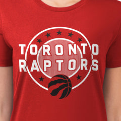 Toronto Raptors G-III 4Her by Carl Banks Women's Super-Slim Lightweight Pinstripe Circle Graphic T-Shirt