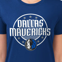 Dallas Mavericks G-III 4Her by Carl Banks Women's Super-Slim Lightweight Pinstripe Circle Graphic T-Shirt sale