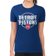Detroit Pistons G-III 4Her by Carl Banks Women's Super-Slim Lightweight Pinstripe Circle Graphic T-Shirt sale