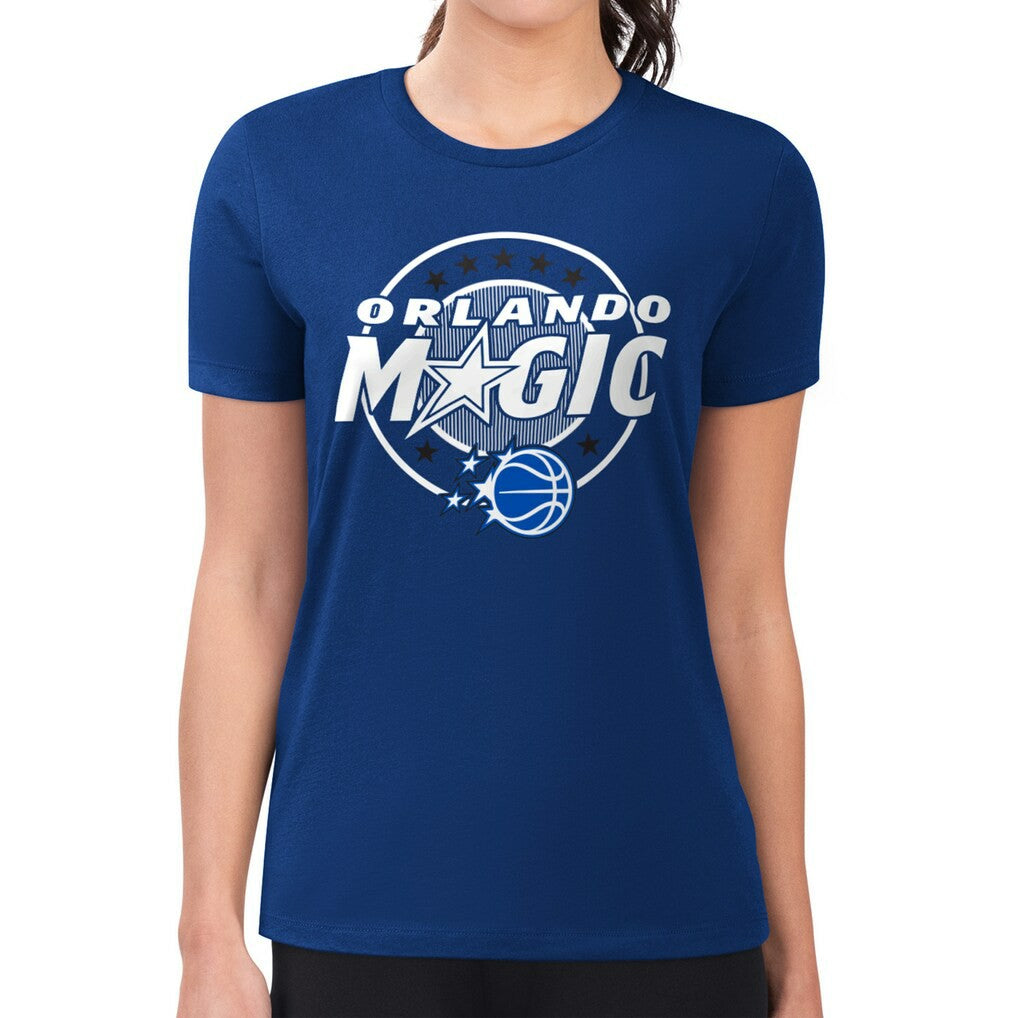 Orlando Magic G-III 4Her by Carl Banks Women's Super-Slim Lightweight Pinstripe Circle Graphic T-Shirt