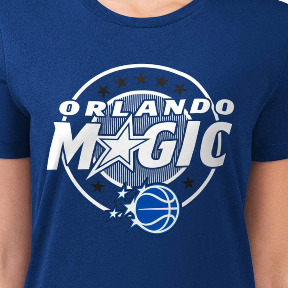 Orlando Magic G-III 4Her by Carl Banks Women's Super-Slim Lightweight Pinstripe Circle Graphic T-Shirt