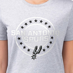 San Antonio Spurs G-III 4Her by Carl Banks Women's Super-Slim Lightweight Pinstripe Circle Graphic T-Shirt