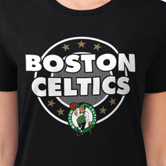 Boston Celtics G-III 4Her by Carl Banks Women's Super-Slim Lightweight Pinstripe Circle Graphic T-Shirt