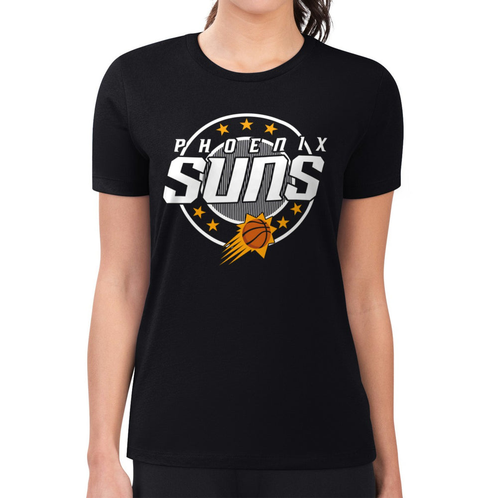 Phoenix Suns G-III 4Her by Carl Banks Women's Super-Slim Lightweight Pinstripe Circle Graphic T-Shirt