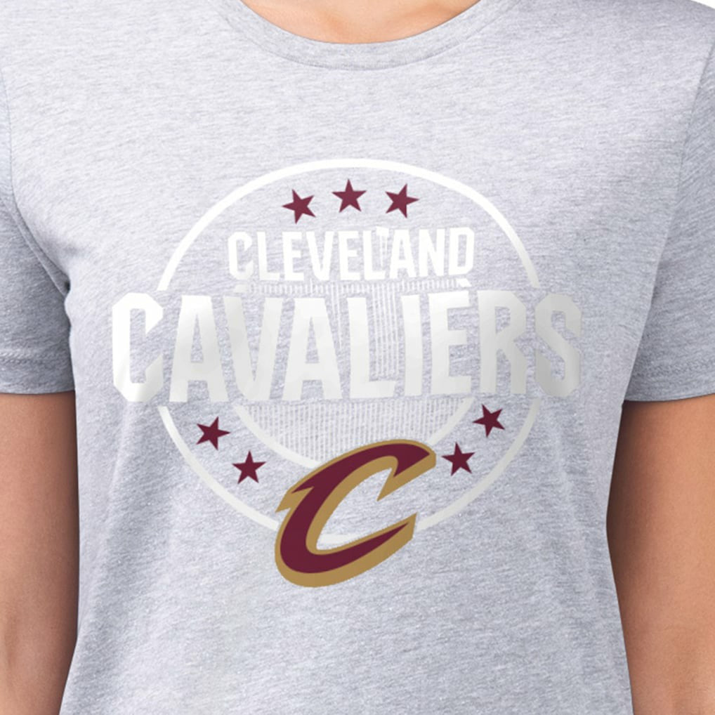 Cleveland Cavaliers G-III 4Her by Carl Banks Women's Super-Slim Lightweight Pinstripe Circle Graphic T-Shirt sale