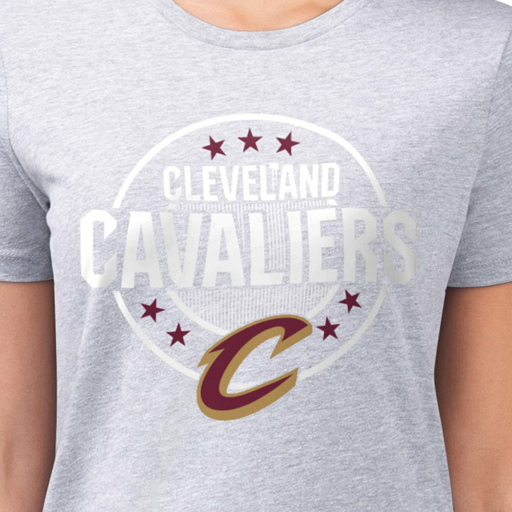Cleveland Cavaliers G-III 4Her by Carl Banks Women's Super-Slim Lightweight Pinstripe Circle Graphic T-Shirt sale