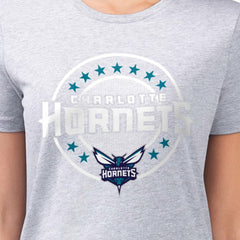 Charlotte Hornets G-III 4Her by Carl Banks Women's Super-Slim Lightweight Pinstripe Circle Graphic T-Shirt