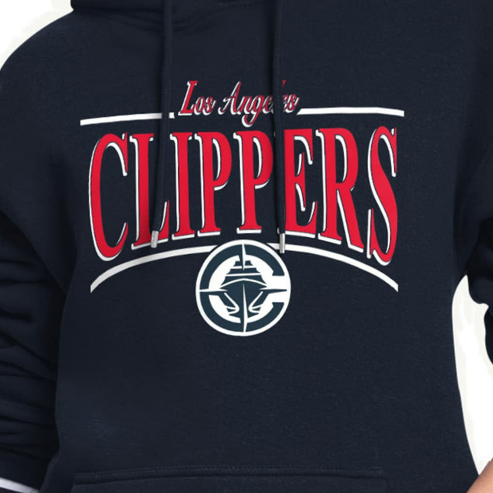 LA Clippers Starter Women's Arch Stripe Fleece Hoodie