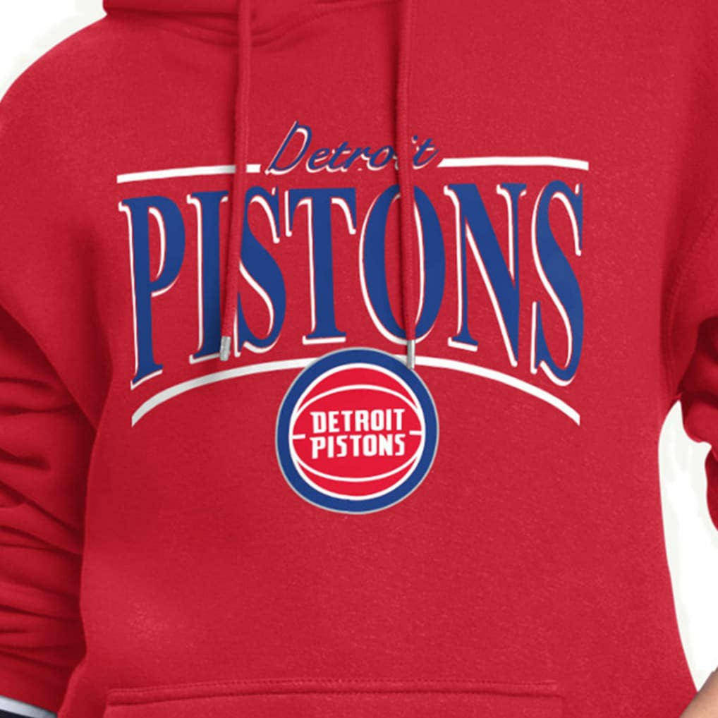 Detroit Pistons Starter Women's Arch Stripe Fleece Hoodie sale