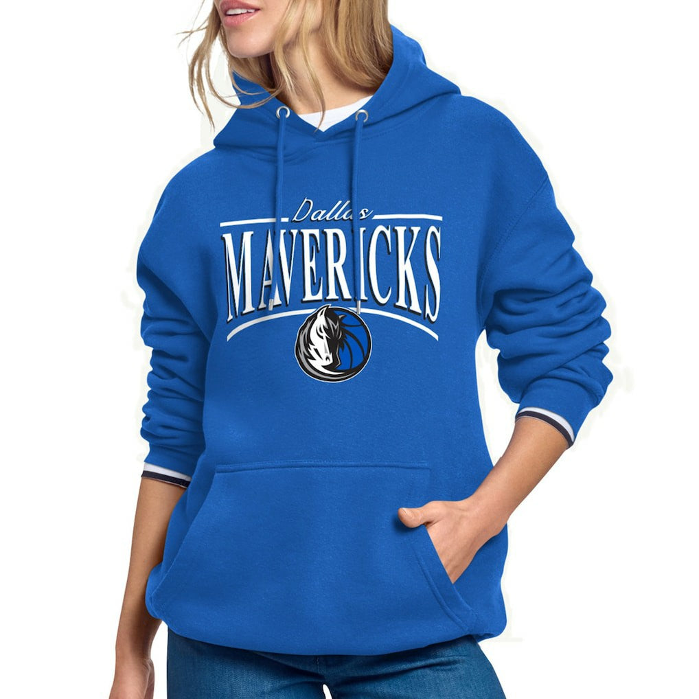 Dallas Mavericks Starter Women's Arch Stripe Fleece Hoodie sale