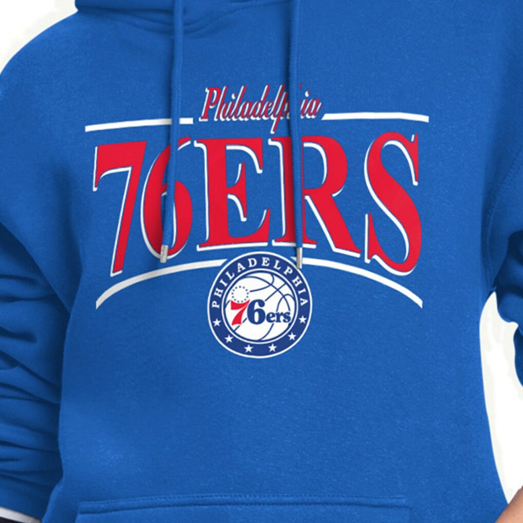 Philadelphia 76ers Starter Women's Arch Stripe Fleece Hoodie
