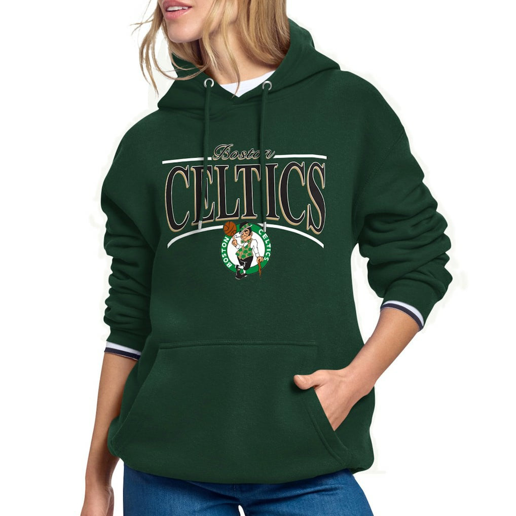 Boston Celtics Starter Women's Arch Stripe Fleece Hoodie
