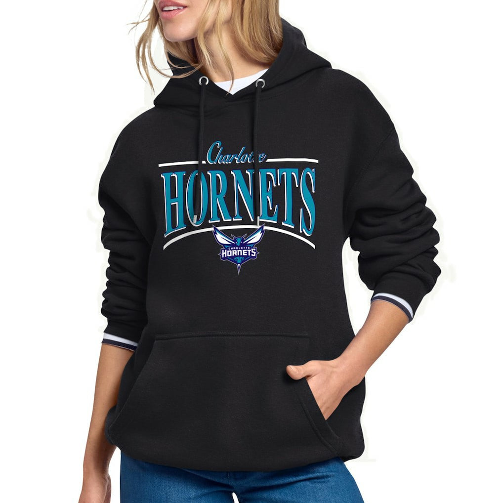 Charlotte Hornets Starter Women's Arch Stripe Fleece Hoodie