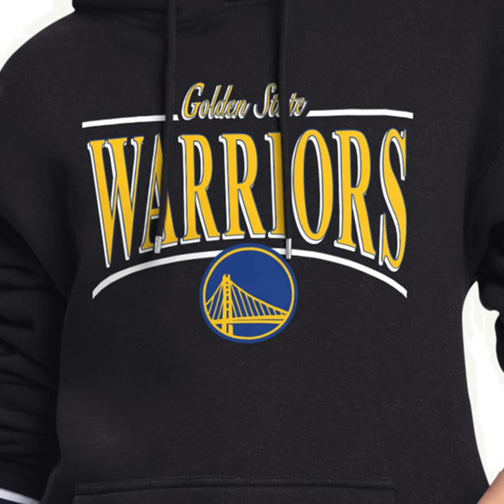 Golden State Warriors Starter Women's Arch Stripe Fleece Hoodie sale