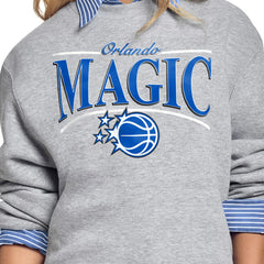 Orlando Magic Starter Women's Arch Stripe Fleece Crewneck Sweatshirt