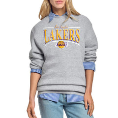 Los Angeles Lakers Starter Women's Arch Stripe Fleece Crewneck Sweatshirt