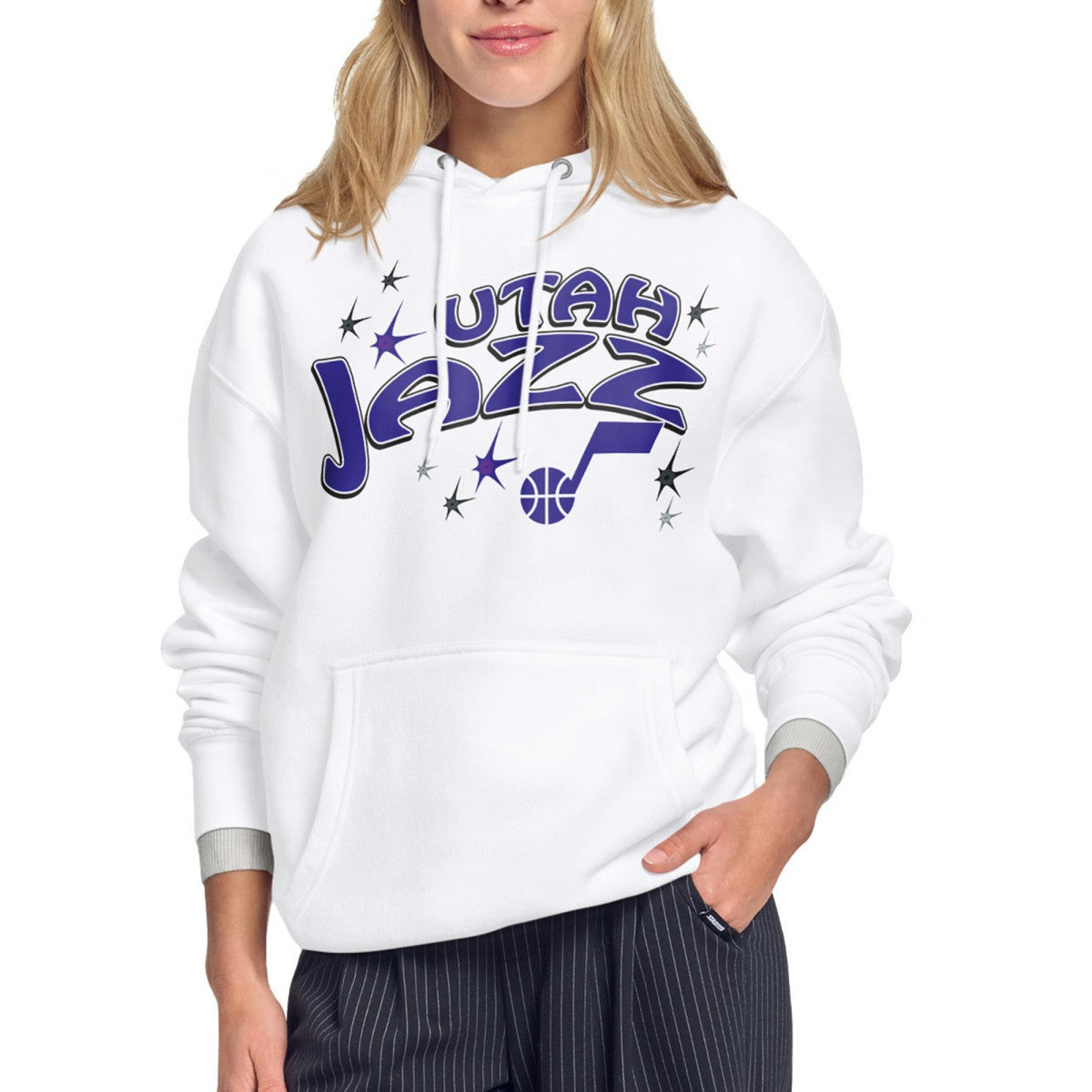 Utah Jazz Starter Women's Fireworks Fleece Hoodie