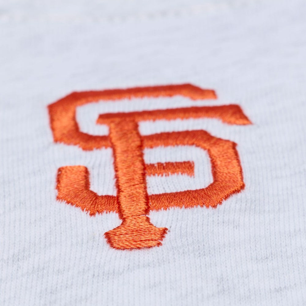 Heather Gray San Francisco Giants Mitchell & Ness Women's Script Cropped Boxy T-Shirt