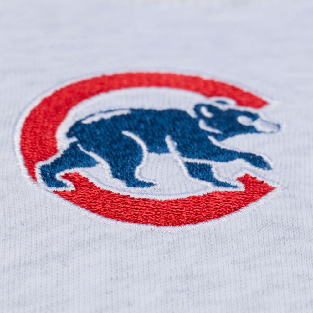Heather Gray Chicago Cubs Mitchell & Ness Women's Script Cropped Boxy T-Shirt