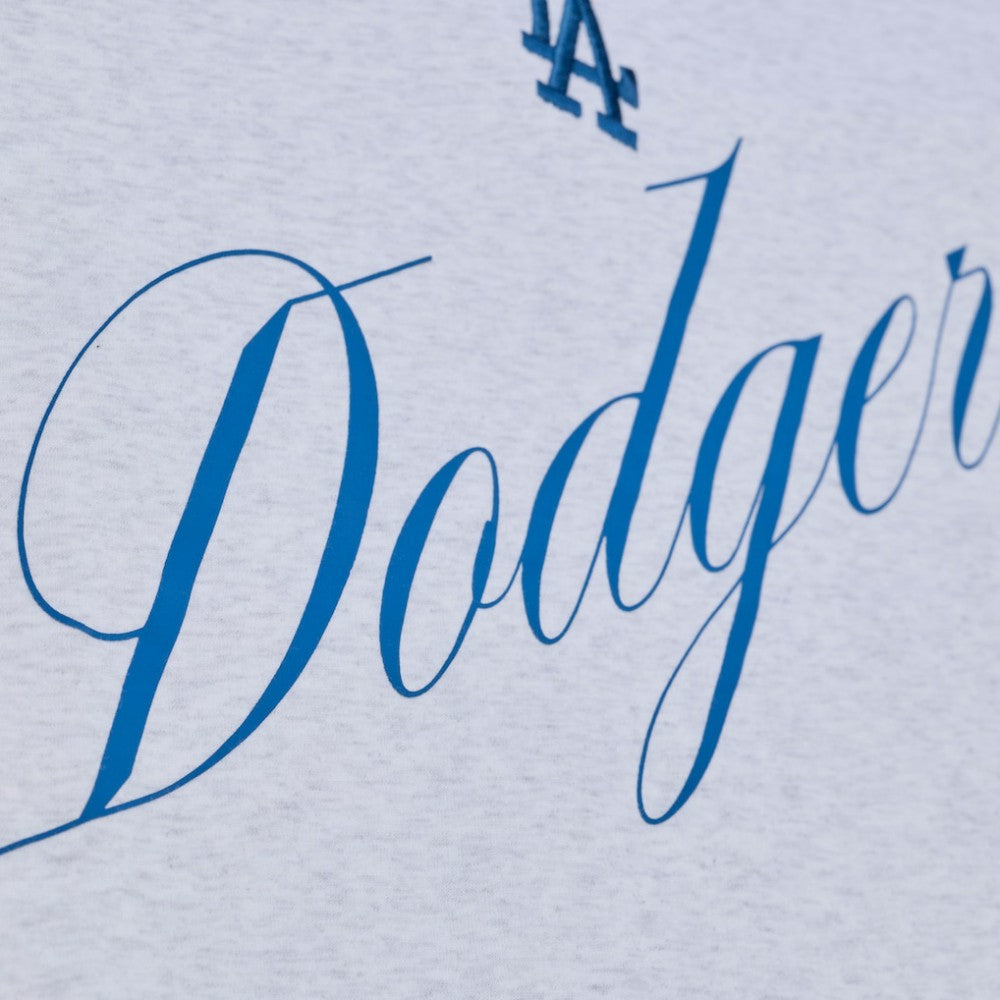 Heather Gray Los Angeles Dodgers Mitchell & Ness Women's Script Cropped Boxy T-Shirt