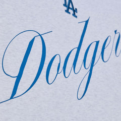 Heather Gray Los Angeles Dodgers Mitchell & Ness Women's Script Cropped Boxy T-Shirt