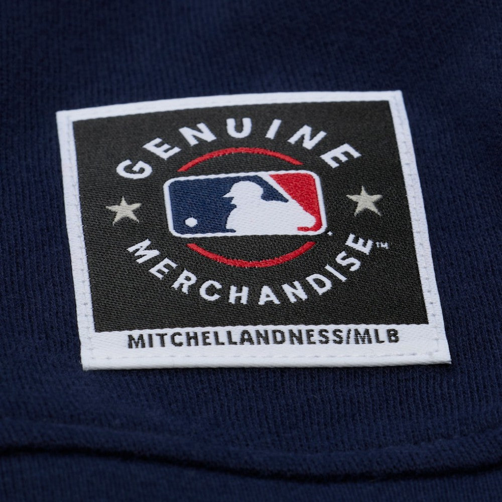 Navy Atlanta Braves Mitchell & Ness Women's Script Sweatshirt