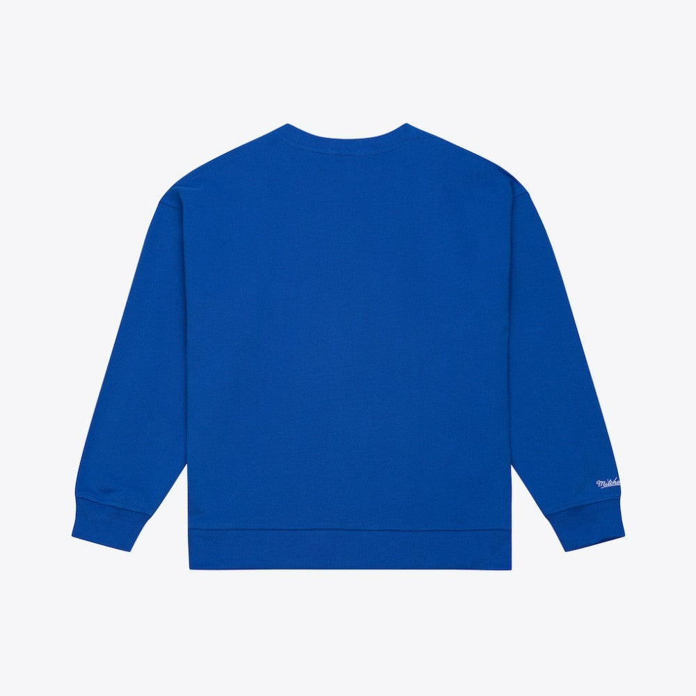 Royal Chicago Cubs Mitchell & Ness Women's Script Sweatshirt