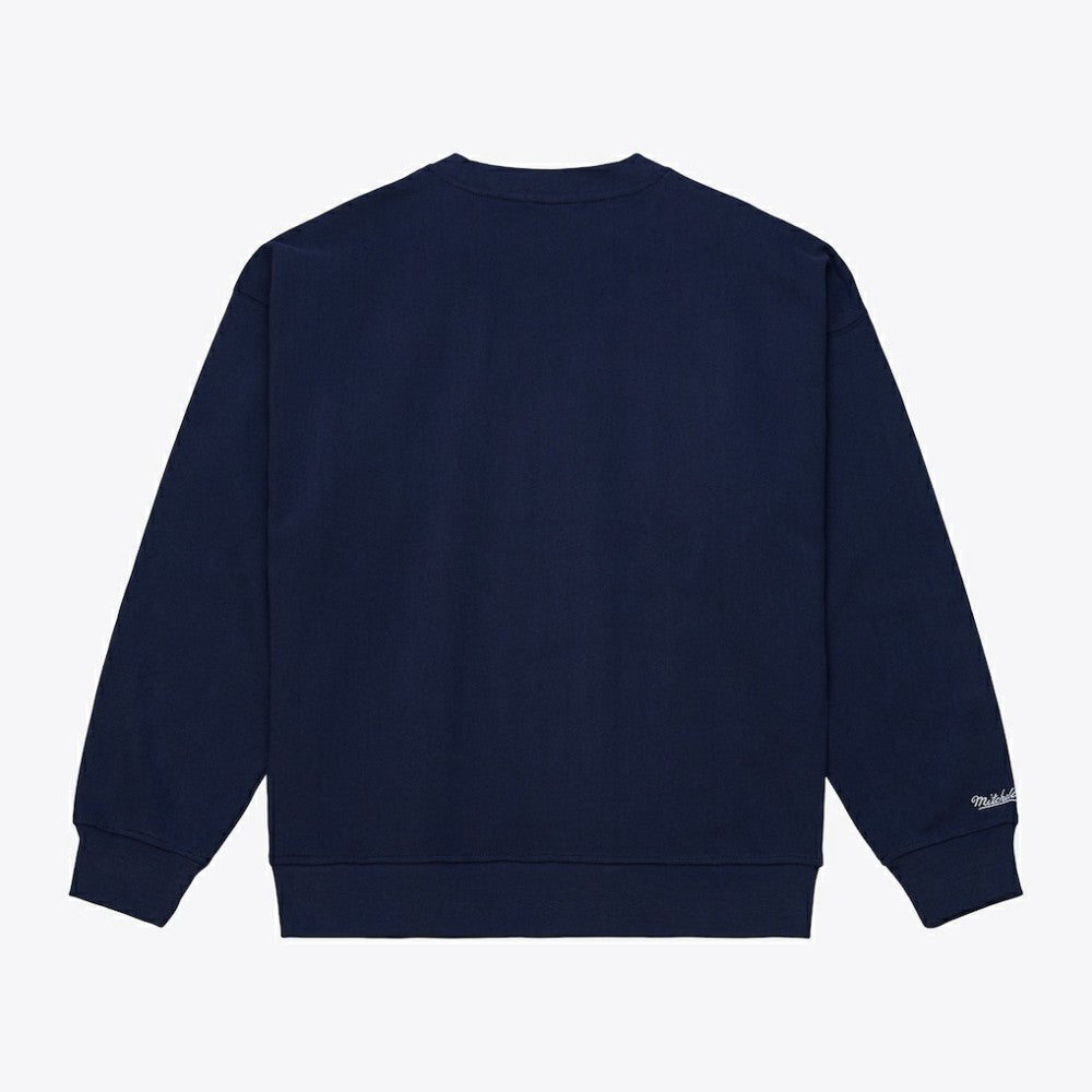Navy New York Yankees Mitchell & Ness Women's Script Sweatshirt