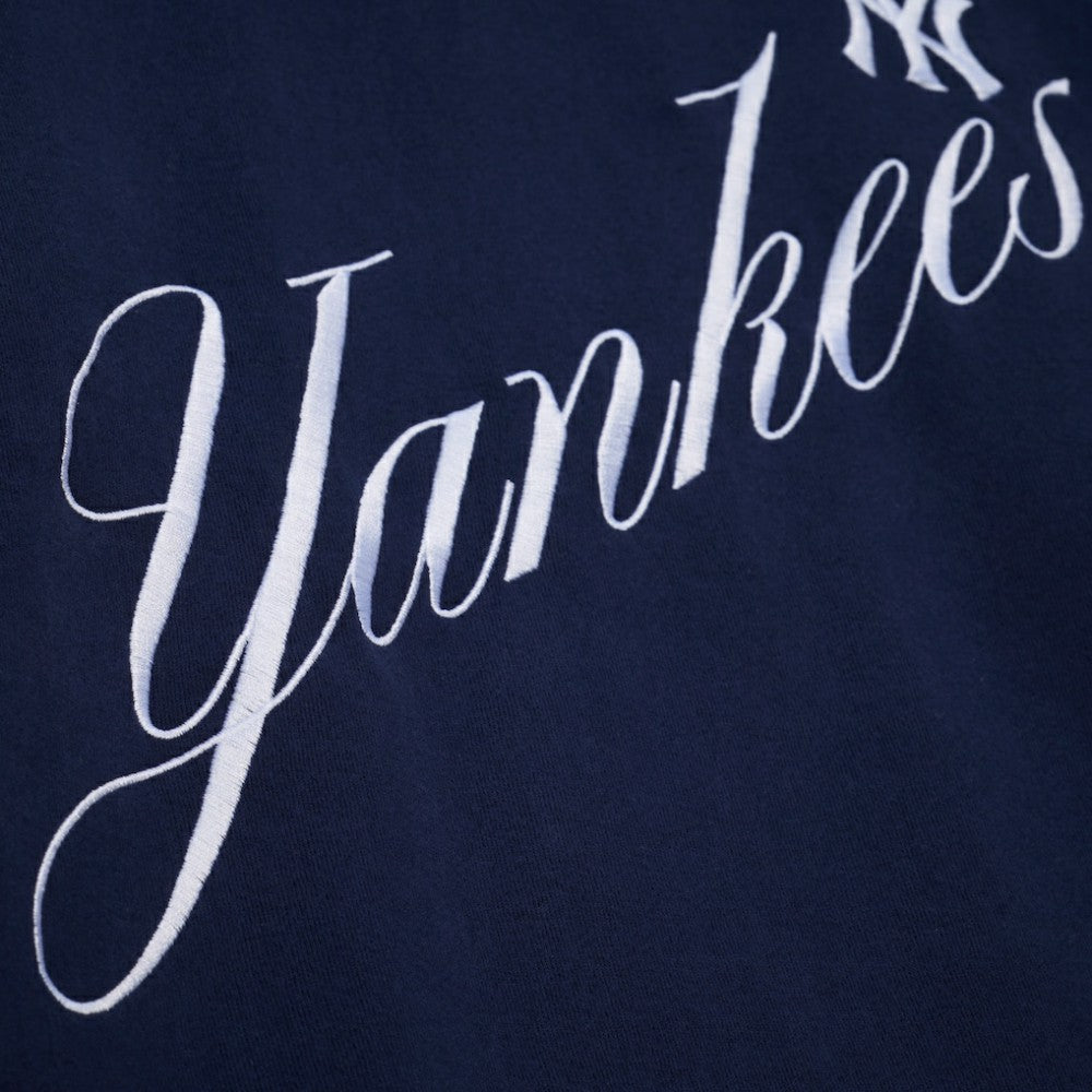 Navy New York Yankees Mitchell & Ness Women's Script Sweatshirt